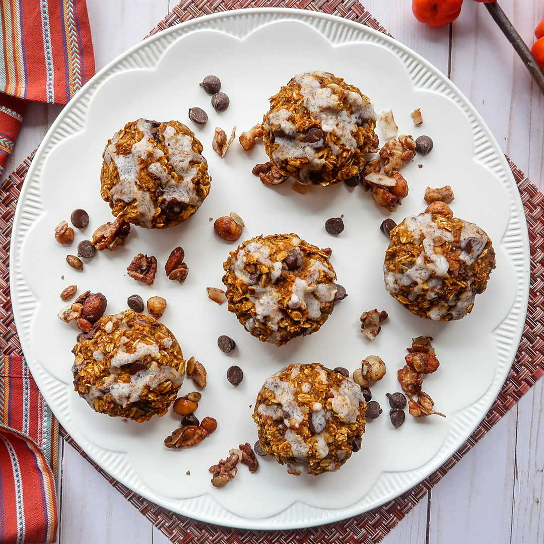 Chocolate Chip Pumpkin Oat Muffins