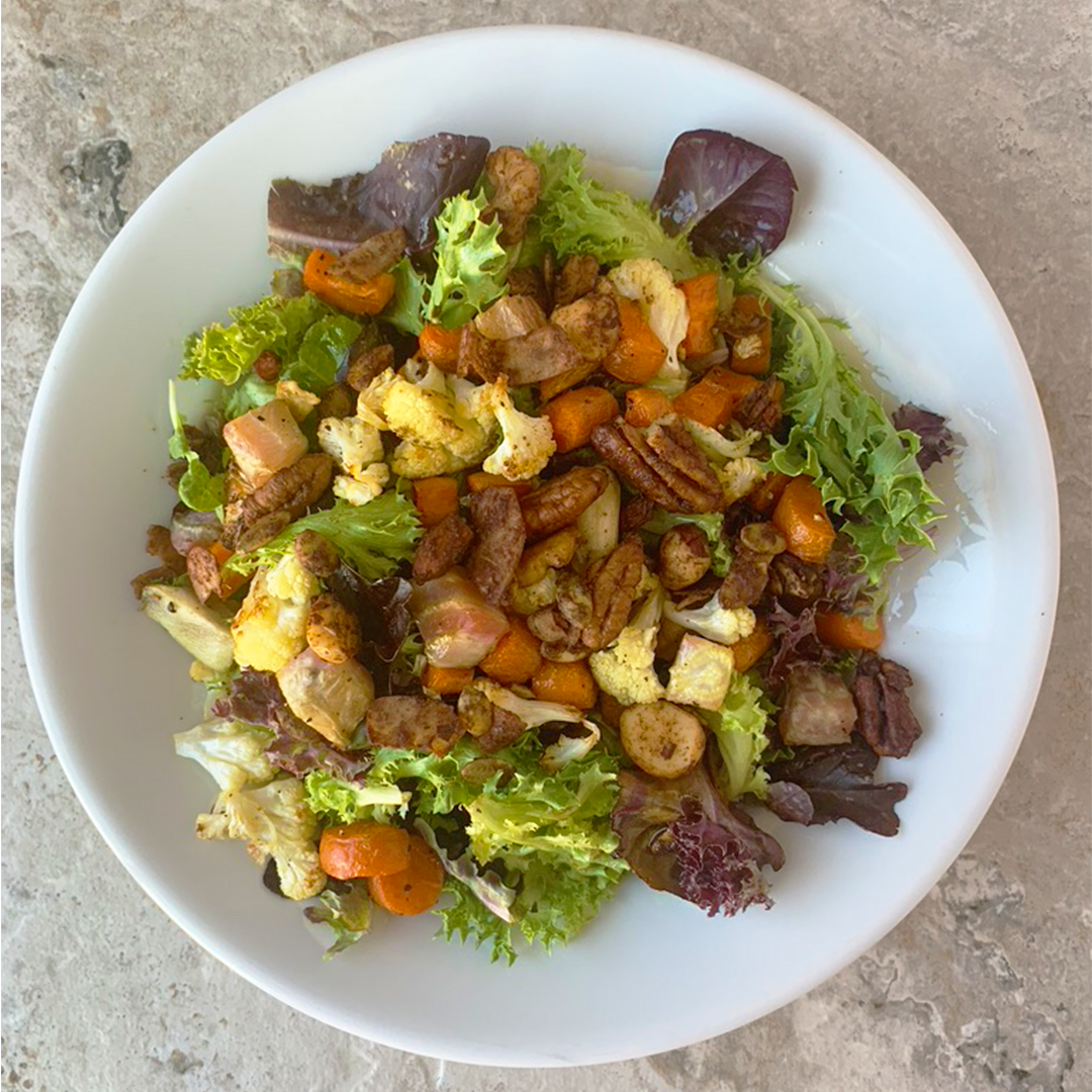 Roasted Vegetable Salad with Crunch