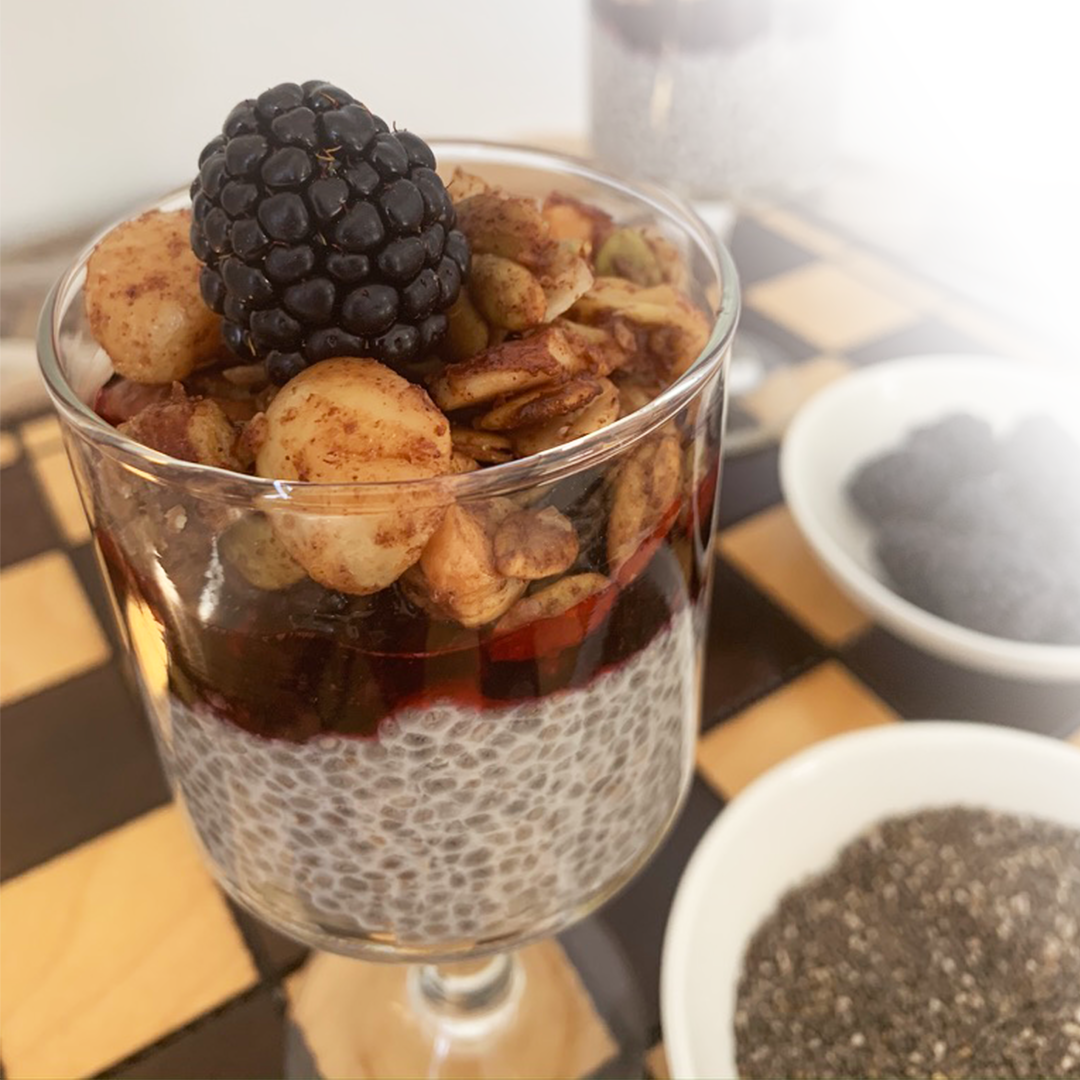 Blackberry Jam Chia Pudding