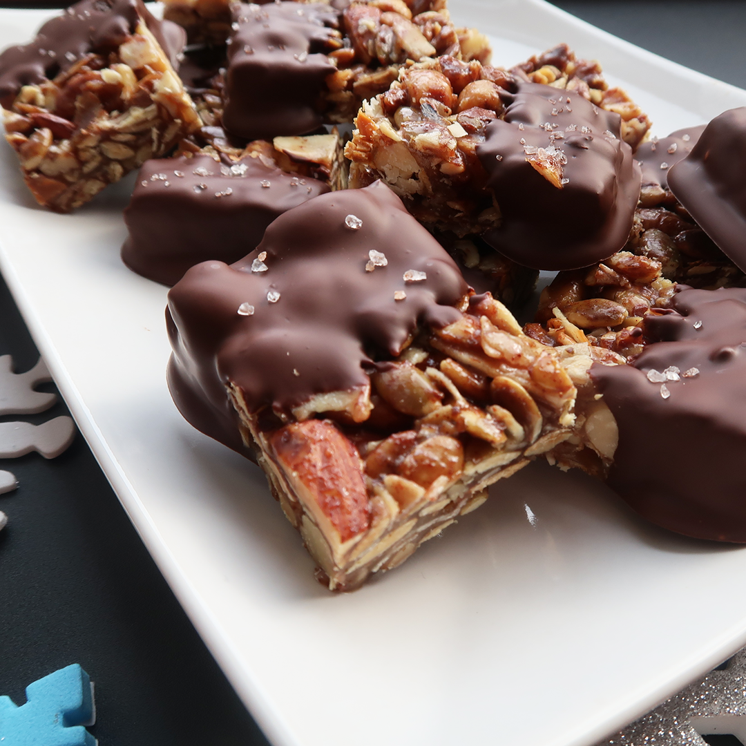 Nutty Dark Chocolate Sea Salt Squares